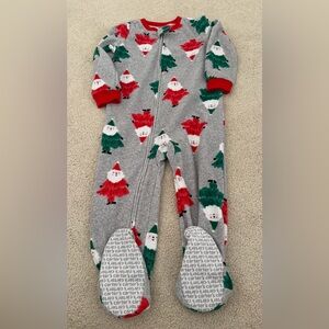 Carter's Festive Santa Print Footie 4T